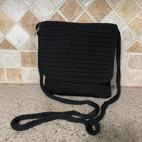 The Sak Handbags - The Sak Women’s Black Knit Crossbody Bag